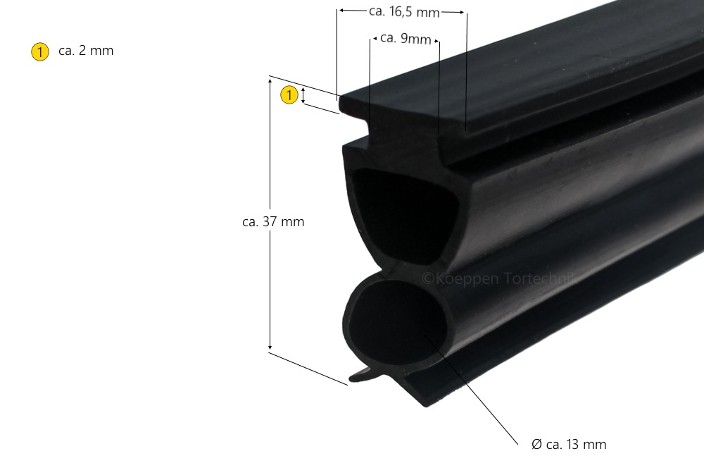 Bodendichtung passend zu RollMatic Garagen Rolltor Hörmann - Hörmann /  Novoferm Ersatzteile günstig für Tore und mehr