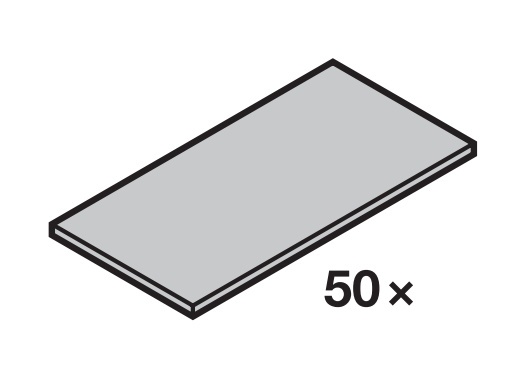 Gummistreifen Set 50 × 100 × 3 mm zum bauseitigen Ausgleich