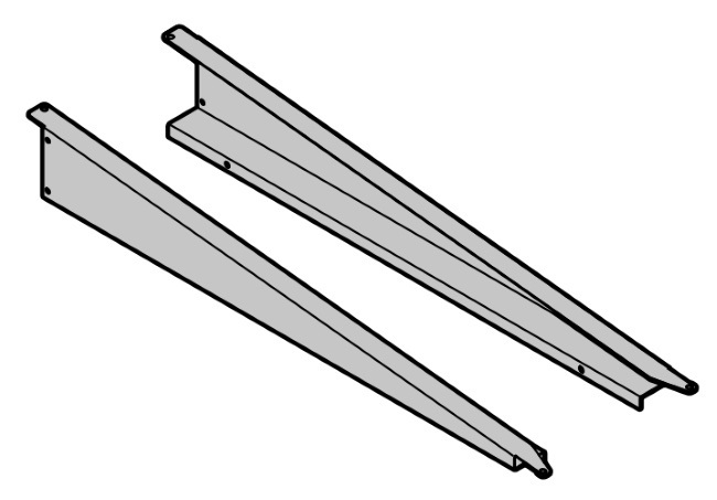 Dachblende rechts / links für Kaminholzregal Typ 1 / Typ 2