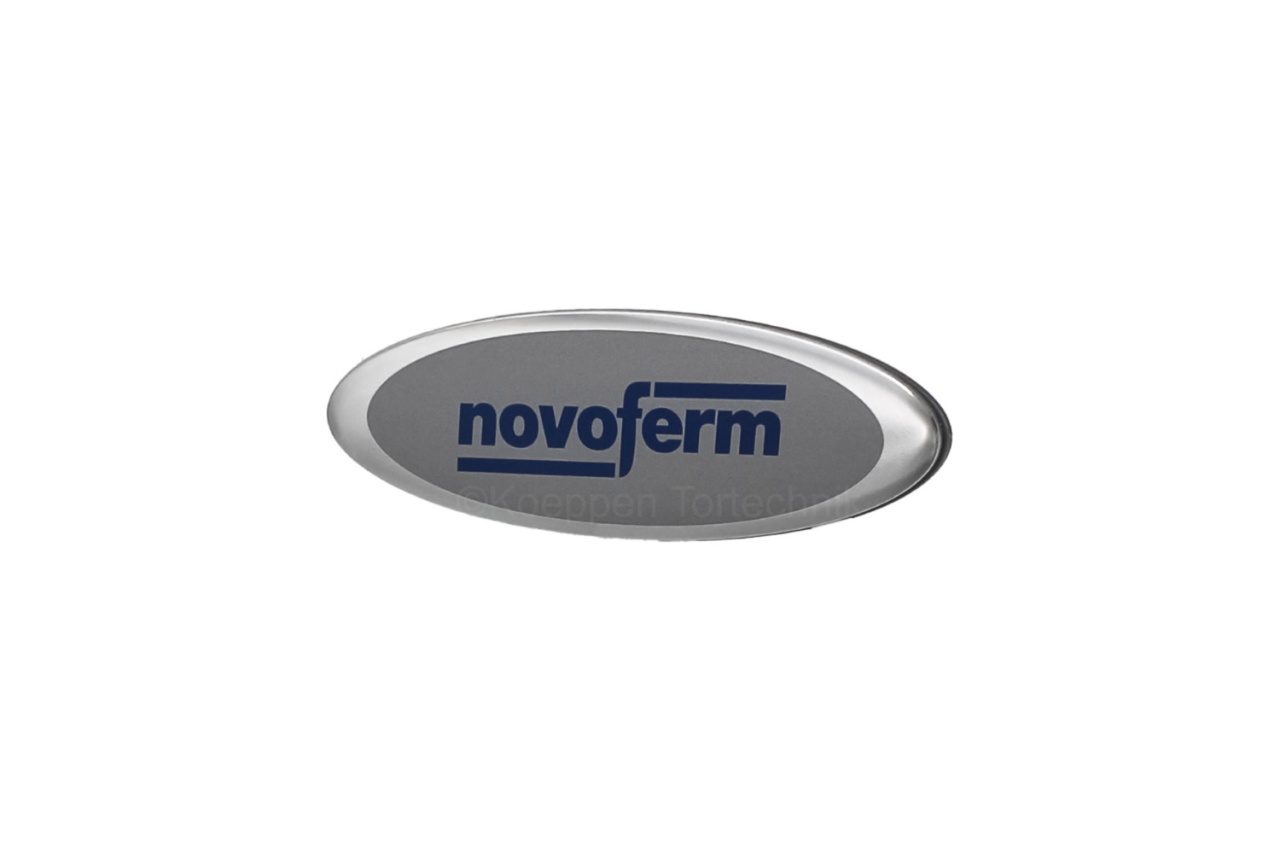 Novoferm Emblem Schild mit elegantem farbigem Novoferm Logo