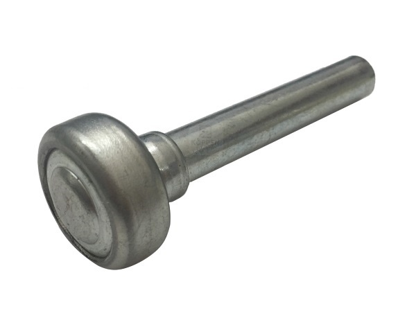 Laufrolle Stahl D= 27mm mit 11mm Achse Länge+/- 85mm galv.