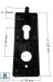 Griffschild schwarz passend zu Hörmann Schwingtor N80 / F80